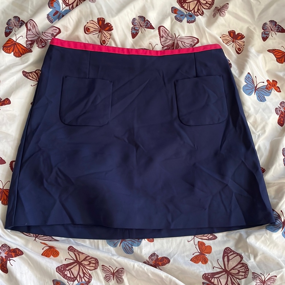 H&M Navy Blue with Pink Trim Size 6 Skirt